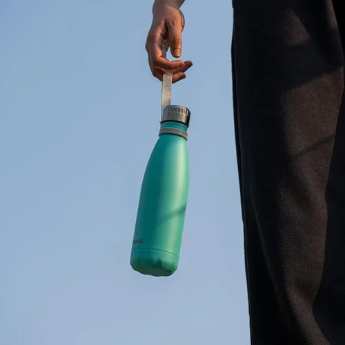 Miniatura 6 de koodee Botella deportiva de agua aislada al vacío de doble pared de acero inoxidable, 17 oz, con forma de botella de refresco, a prueba de fugas