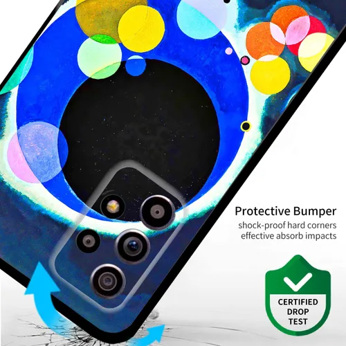 Miniatura 3 de Berkin Arts Wassily Kandinsky - Funda de silicona compatible con Samsung Galaxy A52 5G 4G/A52S 5G, color campo colorido Moongate (varios círculos)