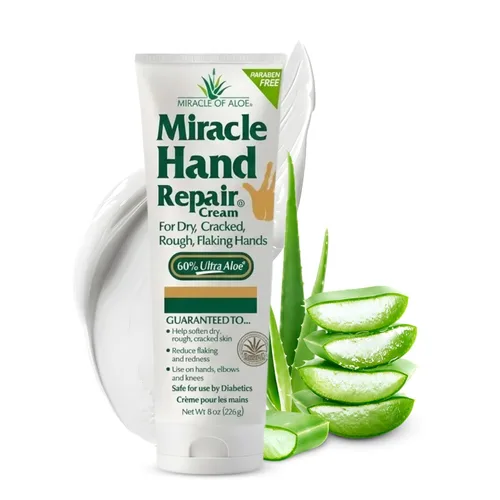 Miniatura 13 de Miracle - Crema reparadora de manos para manos secas y agrietadas, 8 onzas, la mejor crema curativa de manos con 60% de aloe vera, hidratante