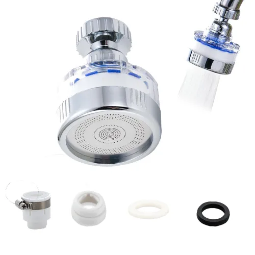 Miniatura 9 de Filtro de grifo de cocina, rotación de 360° para agua del grifo de cocina del hogar, a prueba de salpicaduras y filtro de aumento de presión
