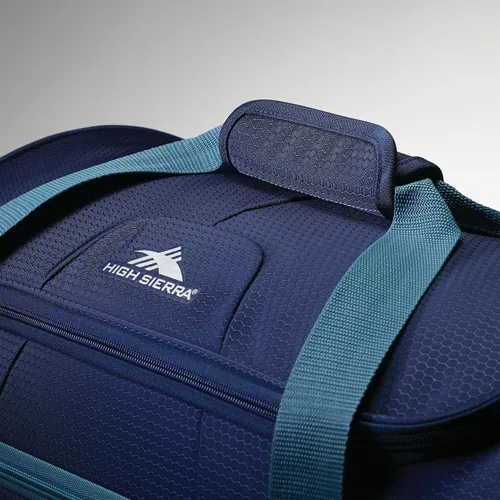Miniatura 7 de High Sierra Fairlead - Bolsa de viaje portátil de poliéster de 34 pulgadas con ruedas y mango telescópico empotrado, color grisazul, Azul marino
