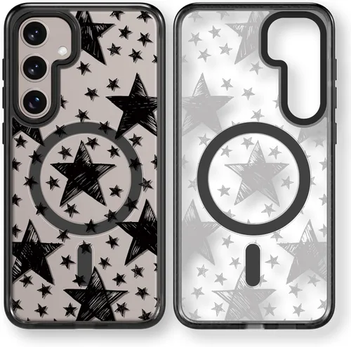 Miniatura 77 de Rosarnnah Funda compatible con Samsung Galaxy S24 Ultra, bonita estética, a la moda, divertida funda con estampado de gatito y gato, duradera a