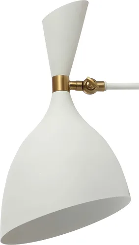 Miniatura 7 de JONATHAN Y Aplique de pared LED moderno de 10 pulgadas, blanco/latón dorado, lámpara de hierro retro para dormitorio, baño, pasillo, accesorio