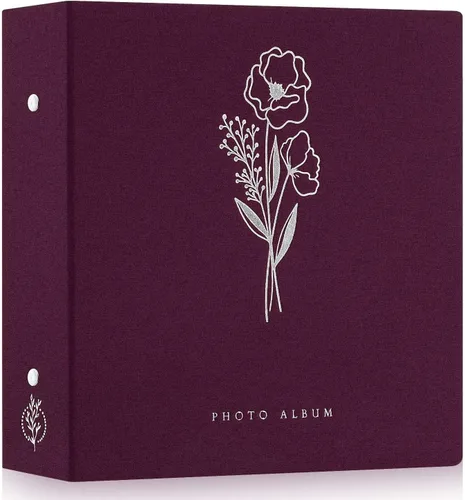 Miniatura 20 de Lanpn - Álbum de fotos autoadhesivo de lino, 40 páginas, álbum de fotos para manualidades, páginas adhesivas magnéticas, contiene fotos de 4 x 6, 7