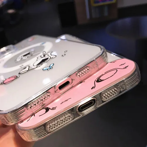 Miniatura 4 de Roemary Funda Astronautas Lunares para iPhone 13 con Diseño MagSafe, Funda Transparente de TPU con Carga Inalámbrica Magnética para iPhone 13 6.1