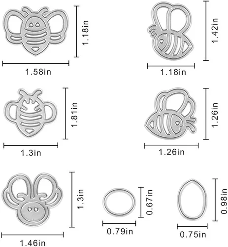 Miniatura 2 de Troqueles de corte de metal para festival de abejas, plantillas de estampado de decoración de primavera para álbumes de recortes, álbum de fotos