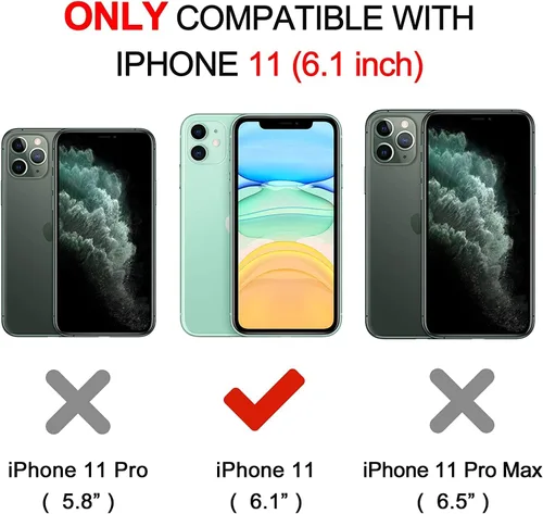 Miniatura 2 de OTOFLY Funda para iPhone 11, funda para teléfono 11, delgada, a prueba de golpes, antihuellas, forro de microfibra antiarañazos, funda protectora