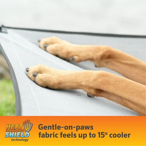 Miniatura 2 de Coolaroo On-The-Go - Kit de cama elevada para perros portátil y refrescante con tela HeatShield para perros pequeños, ligera y compacta, incluye