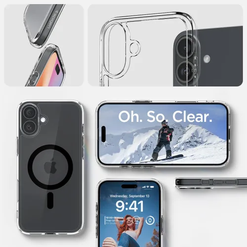 Miniatura 319 de Spigen Funda para iPhone 13 Mini, ultra híbrida MagFit [antiamarilleo] [compatible con Magsafe] - Transparente