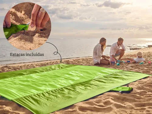 Miniatura 5 de WEKAPO Manta de Playa Resistente a la Arena e Impermeable, Alfombrilla de Playa Extra Grande, Alfombrilla Sin Arena de Tamaño Grande y Compacta