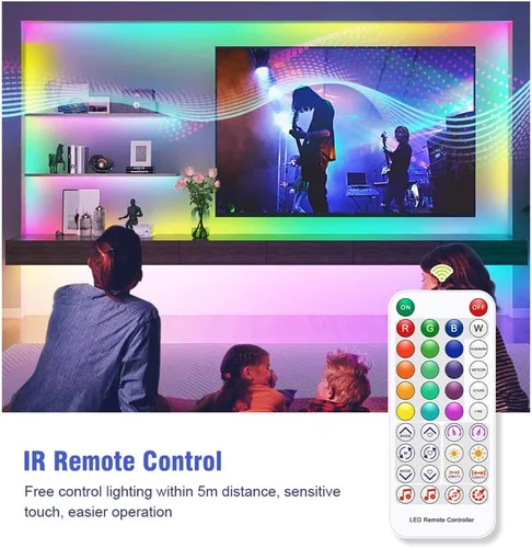 Miniatura 5 de Controlador LED SP611E Aplicación de música Bluetooth para WS2811WS2812 Tira de luz LED direccionable IR38 teclas DC5V 24V Multicolor