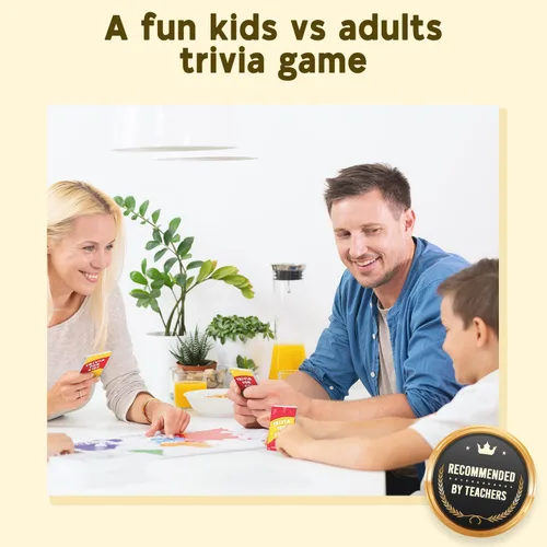 Miniatura 2 de ¿Quién sabe más? Niños o adultos, El juego de trivia definitivo para niños, adolescentes y adultos - Un divertido juego de fiesta familiar