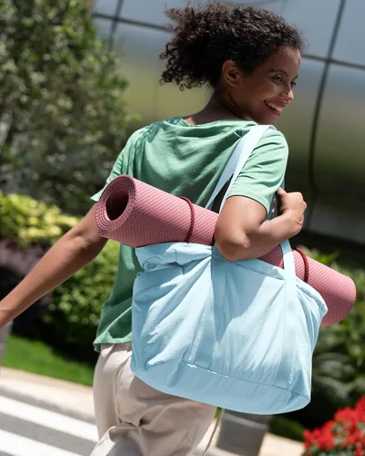 Miniatura 2 de BAGSMART Bolsa de yoga para mujer, bolsa de viaje para laptop, pañal, gimnasio, bolsa de yoga con hebilla para esterilla de yoga para deportes