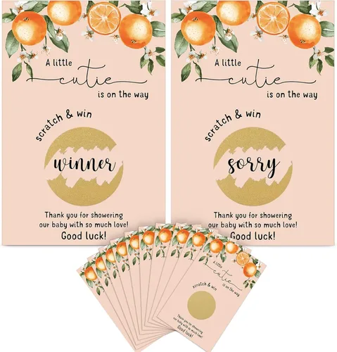Miniatura 9 de Affrolling 100 tarjetas para raspar con diseño de oso para baby shower, para invitados, We Can Bearly Wait, agradecimiento, revelación de género