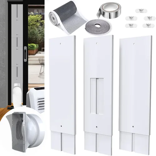 Miniatura 10 de Kit de ventilación portátil para ventana de CA con acoplador universal de 5.1/5.9 pulgadas, 26-63 pulgadas, ajustable con bloqueo de seguridad