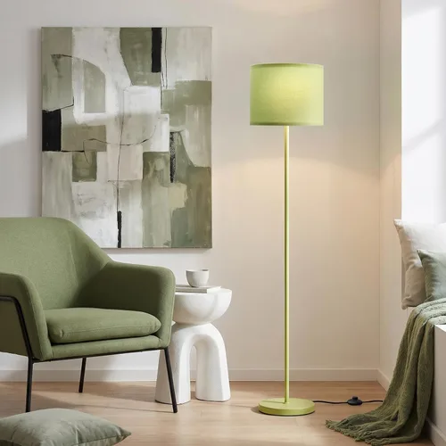 Miniatura 18 de Ambimall - Lámpara de pie moderna con control remoto, lámparas altas para sala de estar, habitación, oficina y comedor, pantalla beige con poste