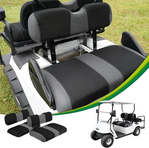 Miniatura 23 de Juego de fundas de asiento de carrito de golf, fundas para asientos delanteros de carrito de golf, ajuste para Club Car Precedent OEM, cojín de Azul