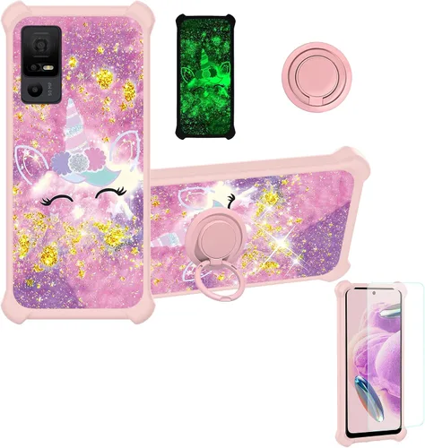 Miniatura 53 de jioeuinly JSF-DJS - Funda compatible con Nothing Phone 2a con protector de pantalla de vidrio templado, policarbonato duro + silicona suave, soporte