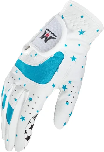 Miniatura 4 de MAZEL Guantes de golf para niños y niñas, para mano derecha e izquierda (1 par) guantes de golf transpirables de microfibra para jóvenes, blanco