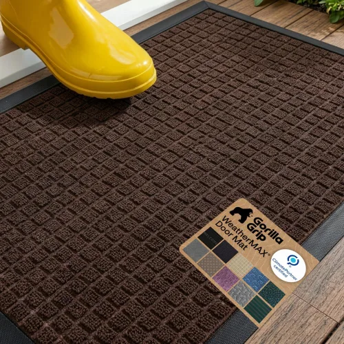 Miniatura 47 de Gorilla Grip WeatherMax - Tapete de pasillo para todas las estaciones, impermeable, 72x24 pulgadas, de goma natural, resistente a manchas, perfil
