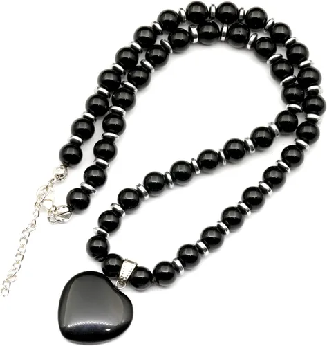 Colgante de corazón de aventurina natural, Collar de cuentas de aventurina genuina, Collar de piedra verde, Collar de piedras preciosas, Cuentas de