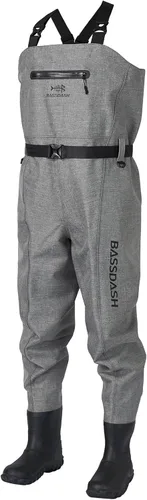 Miniatura 8 de BASSDASH 3D Vadeador con Botas Ultra Resistente Negro con Diseño de Plátanos en Nylon PVC para Pesca y Caza para Hombres Cuadros Negros