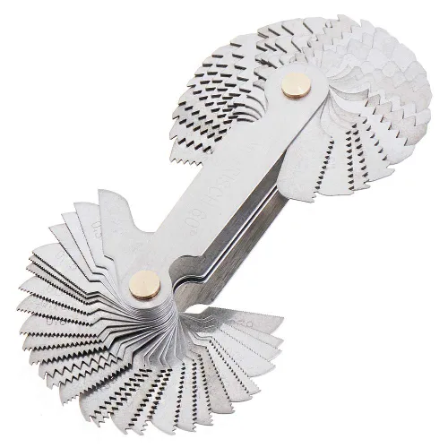 Miniatura 2 de Medidor de tornillo métrico e imperial y estadounidense SAE + 51 unidades de calibre de rosca America SAE