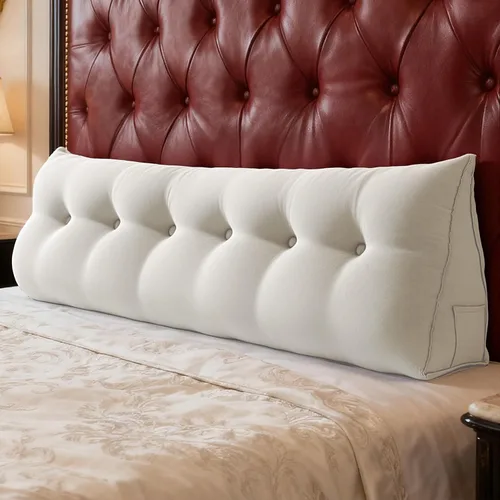 Miniatura 32 de WOWMAX Cabecero de Cama Multifuncional con Almohada Tapizada Doble, Cabecero para Dormitorio Individual XL, Portátil para Dormitorio Universitario