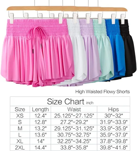 Miniatura 2 de Blaosn Pantalones cortos atléticos fluidos para mujer, cintura alta, gimnasio, yoga, entrenamiento, correr, tenis, falda falda pantalón de ropa