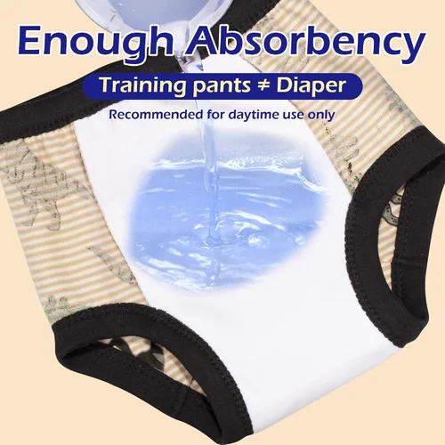 Miniatura 3 de BIG ELEPHANT Potty Training Underwear - 10 Pack, 100% Cotton Absorbent Unisex Toddler Pee Pants for Boys Girls