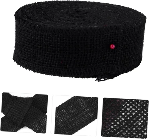 Miniatura 8 de TEHAUX 2 rollos de arpillera para envolver Navidad, cinta rizadora, cinta decorativa, cinta de coser, decoración de cinta de Navidad, cinta rizada