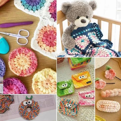 Miniatura 6 de 50g (1x50g) Hilo Acrílico para Crochet y Tejido, Hilo Degradado Colorido, 1 Rollo de Madejas, Hilo Acrílico Multicolor, Perfecto para Proyectos
