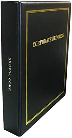 Corpkit personalizado Hotstamp Thriftkit Corporate Kit con actas impresas y estatutos/acuerdo operativo, carpeta, funda, sello corporativo, Negro