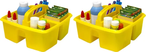 Miniatura 33 de Storex, clasificador grande para manualidades para salón de clases con tazas, 13 x 11 x 6.575 pulgadas, verde, caja de 2 unidades (00983A02C)