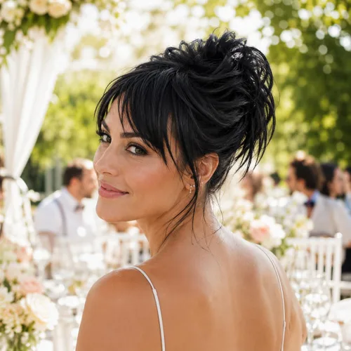 Miniatura 2 de CAISHA Prettyshop - Banda elástica XXL tipo postizo de cabello voluminoso ondulado, ideal para peinados recogidos de novias o rodetes desaliñados