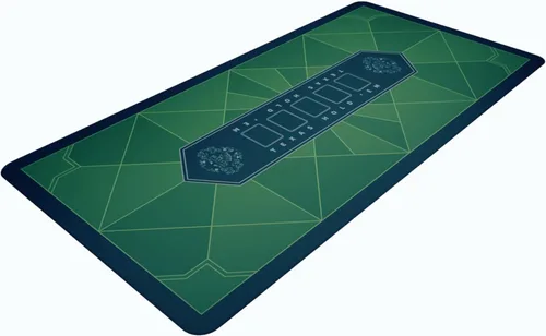 Miniatura 11 de Bullets Playing Cards - Paulie-Poker Layout - Tapete de mesa 45" x 25" - Alfombra de juego de lujo para noche de casino - Verde Multicolor