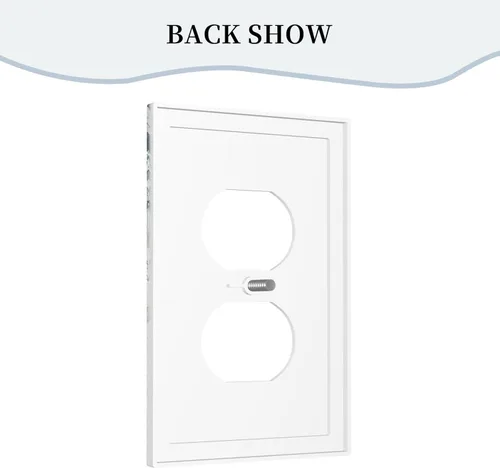 Miniatura 177 de Decorative Outlet Covers Blue Background White Cat Daisy Floral 2-Gang 1-Gang Wall Plate Single Toggle/Rocker Farmhouse Style Light Switch Covers
