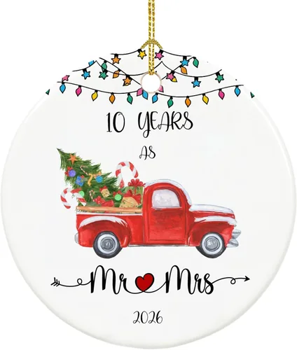 Miniatura 18 de Adorno de Navidad para bebé 2026, adorno de mi primera Navidad 2026, adornos de primera Navidad para bebés, 2.9 pulgadas de cerámica para colgar
