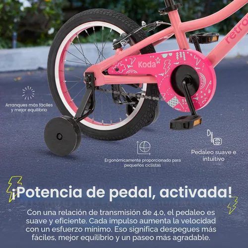 Miniatura 5 de Retrospec Koda Plus Kids Bike for Boys & Girls Ages 4-6 Years - Children's Bicycle, Adjustable Seat & Handlebars Algodón de azúcar