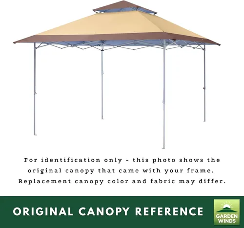 Miniatura 6 de Garden Winds Cubierta superior de repuesto RipLock 350 reforzada compatible con AbcCanopy, MasterCanopy, Cooshade 13 x 13 pies de pierna recta