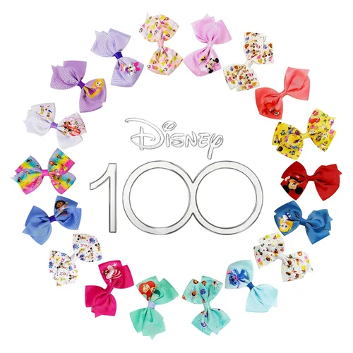 Miniatura 15 de LUV HER Disney Stitch - Lazos para el cabello, paquete de 7 lazos de 4 pulgadas, juego de regalo de accesorios para el cabello, clip de cocodrilo, a