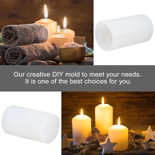 Miniatura 8 de Moldes para velas cilíndricas, moldes de resina epoxi para hacer velas, jabones, espécimen de flores, suministros para manualidades
