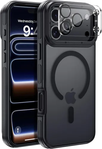 Miniatura 105 de Funda para iPhone 17 Pro Max con protector de lente de cámara [protección de grado militar de 10 pies] compatible con MagSafe a prueba de golpes