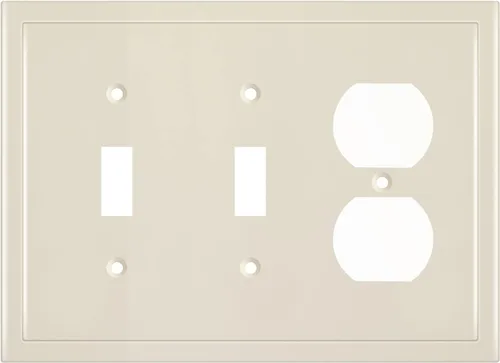 Miniatura 26 de Henne Bery Placa decorativa de pared con borde moderno, tapa de tomacorriente para cubrir enchufe, aleación de zinc maciza duradera