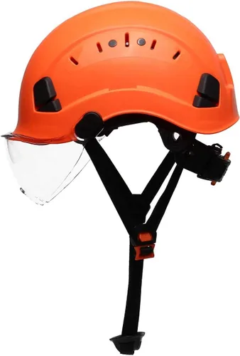 Miniatura 11 de SMASYS Casco de seguridad ABS ajustable con visera de suspensión de 6 puntos perfecto para construcción y escalada Visera transparente-6