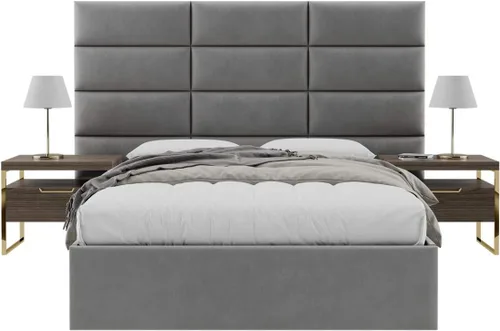 Miniatura 50 de Vänt - Paneles tapizados de cabecera para montar en la pared, diseño Isabelle, 60 x 23 pulgadas, configuración de 4 paneles individuales, Cuero