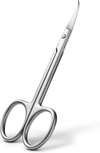 BEZOX Tijeras de cutícula de punta curvada de precisión, tijeras de piel muerta y muerta de uñas afiladas de estilo ruso, recortadora de cutículas