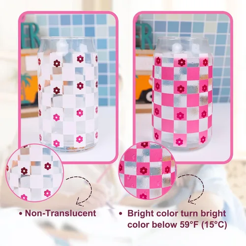 Miniatura 6 de TECKWRAP Vinilo adhesivo permanente que cambia de color, 10 colores/paquete de hojas de vinilo permanente en frío, hojas de vinilo de 12 x 12