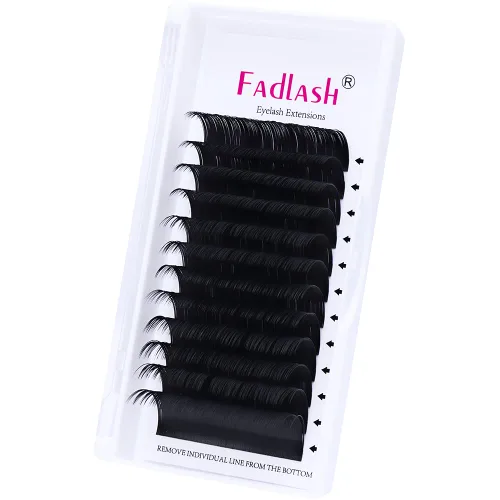 Miniatura 20 de Extensiones de pestañas de volumen regular, bandeja mixta, 0.03 mm, rizo B, 8-14 mm, de visón premium y seda, volumen de pestañas, suaves, mate