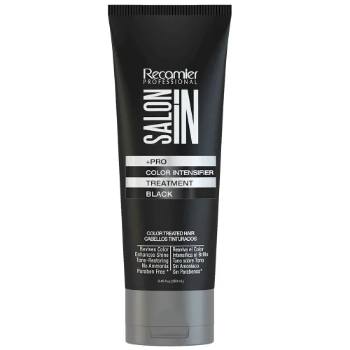 Recamier Professional Salon In +Pro Color Intensifier Tratamiento Capilar Negro 8.45oz - Tratamiento Intensificador de color para el cabello negro